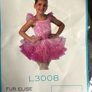 Sparkling Pink Ballet Dress for Kids Small Child